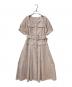 HER LIP TO（ハーリップトゥ）の古着「Classic Tweed Belted Dress」｜ピンク