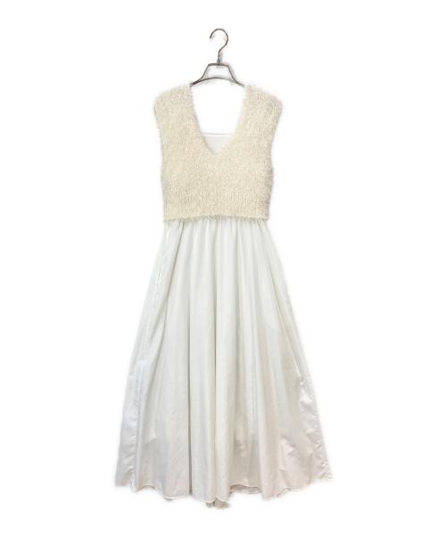 Snidel（スナイデル）Snidel (スナイデル) Snidel ファーライクニットベスト&キャミワンピ アイボリー サイズ:1の古着・服飾アイテム