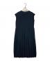 SHIPS any (シップスエニィ) ジョーゼット プリーツ バイカラー フレンチスリーブ ワンピース ネイビー サイズ:F：5000円