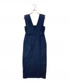 formeフォルメ）の古着「ShoulderpadsDress ショルダーパッドドレス」｜インディゴ