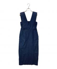 forme（フォルメ）の古着「ShoulderpadsDress ショルダーパッドドレス」｜インディゴ
