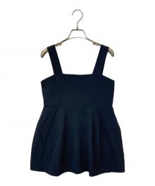 forme（フォルメ）の古着「スリーブレスコクーントップス」｜ネイビー