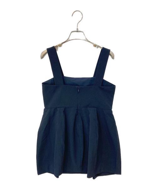 forme（フォルメ）forme (フォルメ) スリーブレスコクーントップス ネイビーの古着・服飾アイテム