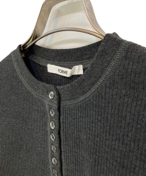 forme（フォルメ）forme (フォルメ) ヘンリーリブカットソー グレー サイズ:Fの古着・服飾アイテム