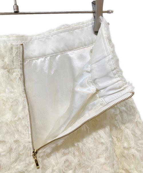 Apuweiser-riche（アプワイザーリッシェ）Apuweiser-riche (アプワイザーリッシェ) リボン刺繍ミディスカート アイボリー サイズ:1の古着・服飾アイテム