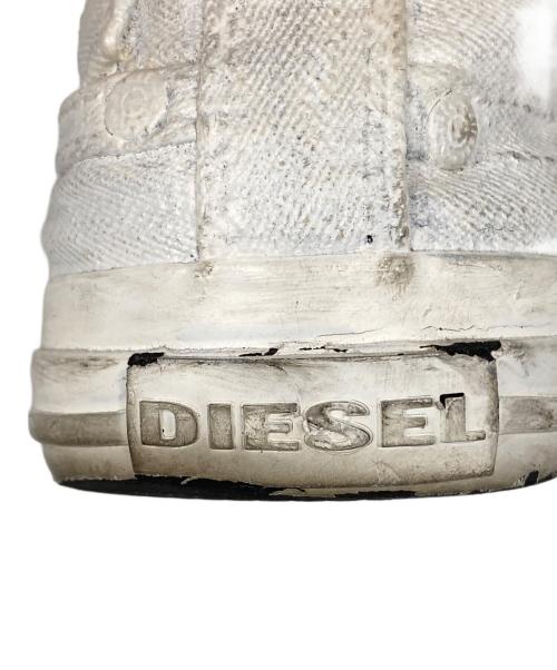 DIESEL（ディーゼル）DIESEL (ディーゼル) ダメージ加工 スニーカー ホワイト サイズ: 27cmの古着・服飾アイテム
