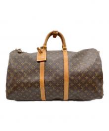 LOUIS VUITTON（ルイ ヴィトン）の古着「キーポル・バンドリエール55 ボストンバッグ」｜ブラウン