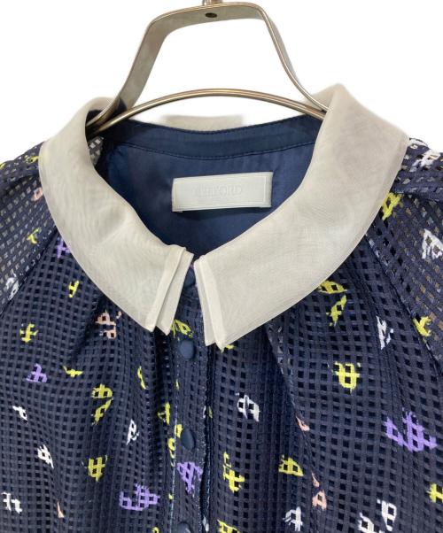 CELFORD（セルフォード）CELFORD (セルフォード) 衿付き小花柄ワンピース ネイビー サイズ:36の古着・服飾アイテム