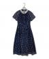 CELFORD（セルフォード）の古着「衿付き小花柄ワンピース」｜ネイビー