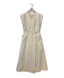 FRAY ID（フレイ アイディー）の古着「オーナメントカットJQワンピース」｜ベージュ