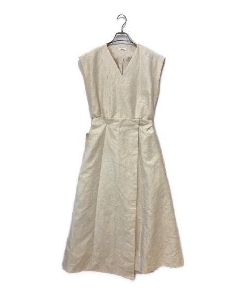 FRAY ID（フレイ アイディー）FRAY ID (フレイ アイディー) オーナメントカットJQワンピース ベージュ サイズ:1の古着・服飾アイテム