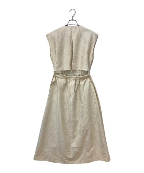 FRAY ID（フレイ アイディー）FRAY ID (フレイ アイディー) オーナメントカットJQワンピース ベージュ サイズ:1の古着・服飾アイテム