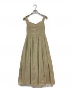 eimy istoireエイミーイストワール）の古着「フロントボタンボリュームワンピース」｜ベージュ