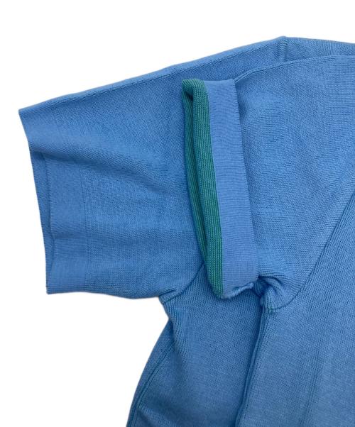 BluBre（ブルブレ）BluBre (ブルブレ) BEAMS (ビームス) 別注フラガールニットTシャツ ブルー サイズ:2 未使用品の古着・服飾アイテム