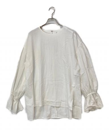 ビアズリー LIVETART ギャザー カフス シャツ ホワイト バルーン 袖 中古・古着通販】BEARDSLEY (ビアズリー) 《LIVETART》ギャザーカフス