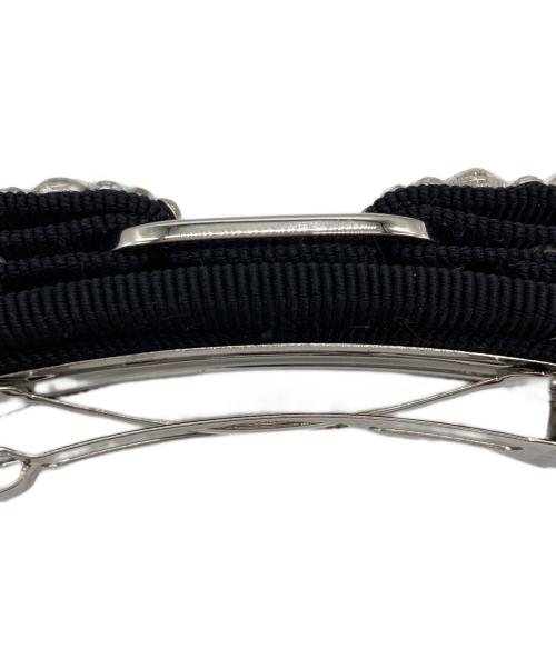 Salvatore Ferragamo（サルヴァトーレ フェラガモ）Salvatore Ferragamo (サルヴァトーレ フェラガモ) リボンビジューバレッタ ブラック サイズ:-の古着・服飾アイテム