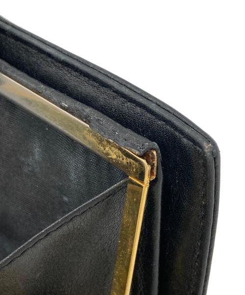 CHANEL（シャネル）CHANEL (シャネル) キャビアスキン デカココマーク 2つ折りがま口財布 ブラック サイズ:-の古着・服飾アイテム