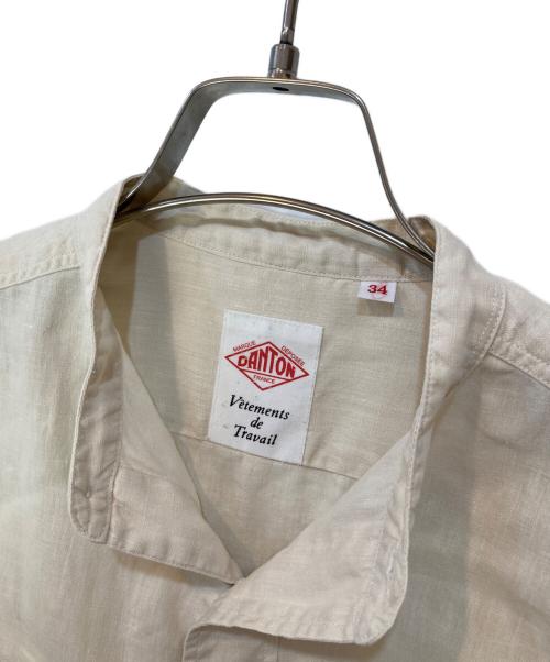 DANTON（ダントン）DANTON (ダントン) リネンバンドカラーシャツ アイボリー サイズ:34の古着・服飾アイテム