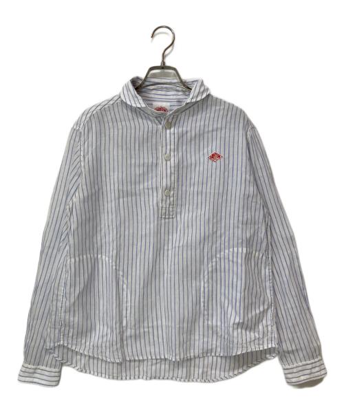 DANTON（ダントン）DANTON (ダントン) 丸襟ポケット付プルオーバーシャツ ブルー サイズ:34の古着・服飾アイテム