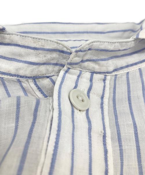 DANTON（ダントン）DANTON (ダントン) 丸襟ポケット付プルオーバーシャツ ブルー サイズ:34の古着・服飾アイテム