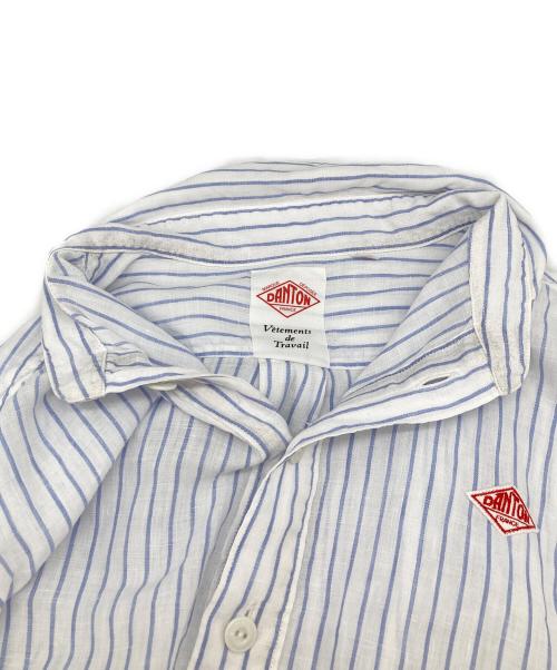 DANTON（ダントン）DANTON (ダントン) 丸襟ポケット付プルオーバーシャツ ブルー サイズ:34の古着・服飾アイテム