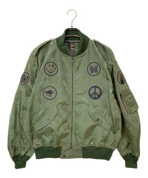 Needles（ニードルズ）Needles (ニードルズ) L2-B Jacket Papillon Jacquard Sateen カーキ サイズ:XLの古着・服飾アイテム