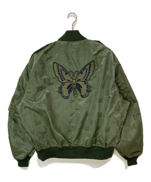 Needles（ニードルズ）Needles (ニードルズ) L2-B Jacket Papillon Jacquard Sateen カーキ サイズ:XLの古着・服飾アイテム