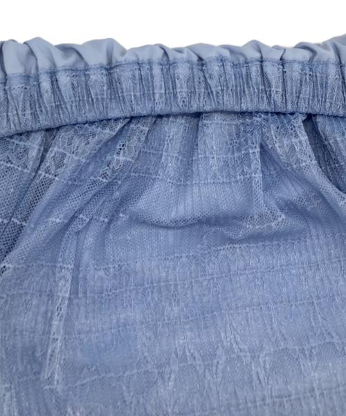 COLLAGE GALLARDAGALANTE（コラージュ ガリャルダガランテ）COLLAGE GALLARDAGALANTE (コラージュ ガリャルダガランテ) レースロングスカート ブルー サイズ:Fの古着・服飾アイテム