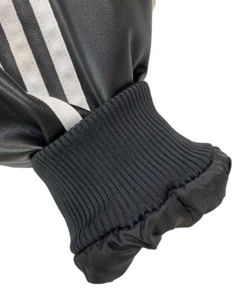 adidas（アディダス）adidas (アディダス) Adilenium オーバーサイズ フェイクレザージャケット ブラック サイズ:XLの古着・服飾アイテム