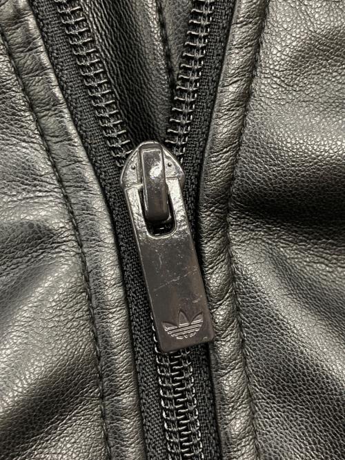 adidas（アディダス）adidas (アディダス) Adilenium オーバーサイズ フェイクレザージャケット ブラック サイズ:XLの古着・服飾アイテム