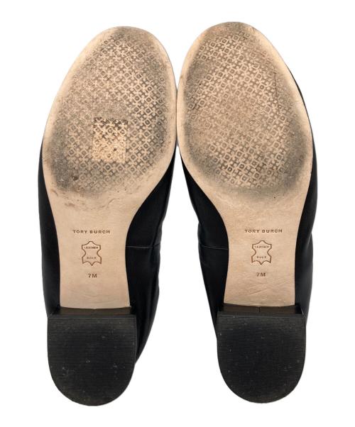 TORY BURCH（トリーバーチ）TORY BURCH (トリーバーチ) ナッパレザーバレエシューズ ブラック サイズ:7Mの古着・服飾アイテム