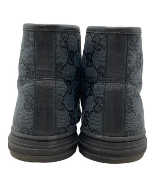 GUCCI（グッチ）GUCCI (グッチ) GGキャンバス ハイカットスニーカー ブラック サイズ:37の古着・服飾アイテム