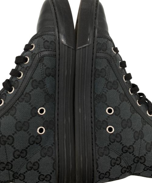 GUCCI（グッチ）GUCCI (グッチ) GGキャンバス ハイカットスニーカー ブラック サイズ:37の古着・服飾アイテム