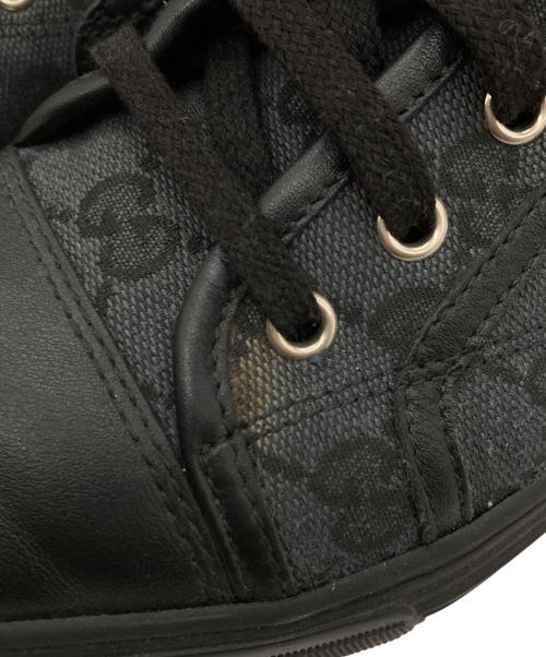 GUCCI（グッチ）GUCCI (グッチ) GGキャンバス ハイカットスニーカー ブラック サイズ:37の古着・服飾アイテム