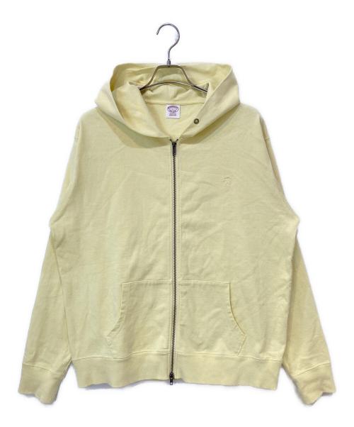 BROOKS BROTHERS（ブルックスブラザーズ）BROOKS BROTHERS (ブルックスブラザーズ) コットンジャージーフルジップフーディー イエロー サイズ:Lの古着・服飾アイテム