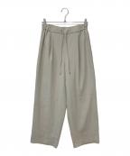 NOLLEY'S sophiノーリーズソフィー）の古着「ダブルクロスサテンイージーワイドPT」｜ベージュ