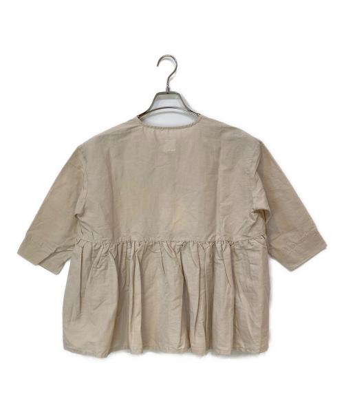 Gauze#（ガーゼ）Gauze# (ガーゼ) リネン混ブラウス ベージュ サイズ:Freeの古着・服飾アイテム