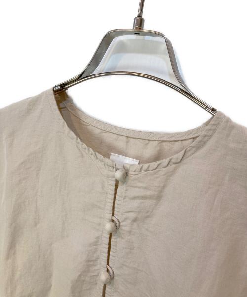 Gauze#（ガーゼ）Gauze# (ガーゼ) リネン混ブラウス ベージュ サイズ:Freeの古着・服飾アイテム