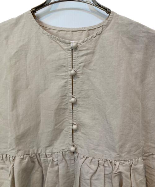 Gauze#（ガーゼ）Gauze# (ガーゼ) リネン混ブラウス ベージュ サイズ:Freeの古着・服飾アイテム