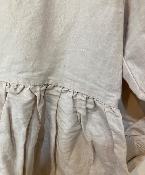 Gauze#（ガーゼ）Gauze# (ガーゼ) リネン混ブラウス ベージュ サイズ:Freeの古着・服飾アイテム