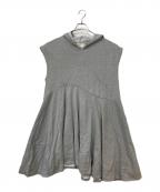POPPYポピー）の古着「ASYMMETRICFLARE HOODIEDRESS」｜グレー