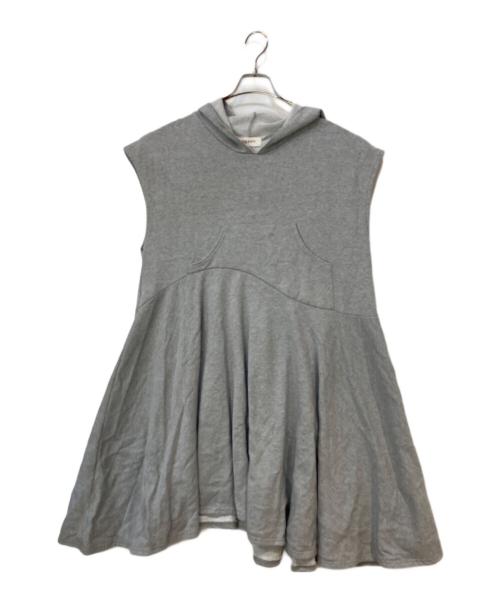 POPPY（ポピー）POPPY (ポピー) ASYMMETRICFLARE HOODIEDRESS グレー サイズ:Fの古着・服飾アイテム