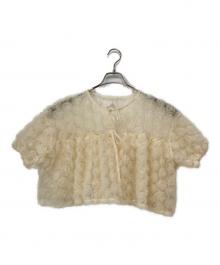 POPPY（ポピー）の古着「FLOWER BALLOON TULLE BOLERO」｜ベージュ