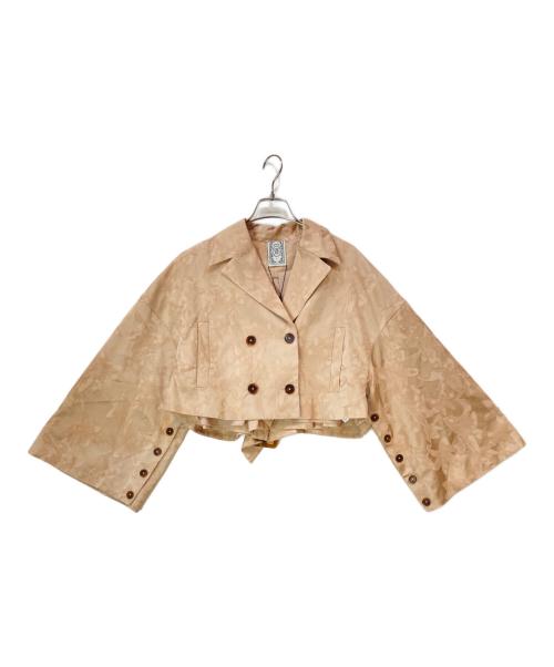 Tnewties（トゥエンティーズ）Tnewties (トゥエンティーズ) クロップドジャケット ブラウン サイズ:Lの古着・服飾アイテム