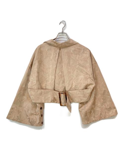 Tnewties（トゥエンティーズ）Tnewties (トゥエンティーズ) クロップドジャケット ブラウン サイズ:Lの古着・服飾アイテム