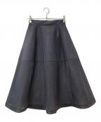 JUSGLITTYジャスグリッティー）の古着「シアーフォルムスカート」｜グレー