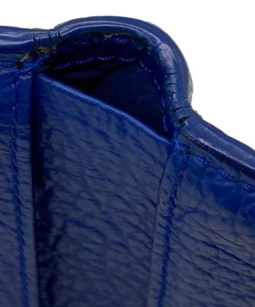 Maison Margiela（メゾンマルジェラ）Maison Margiela (メゾンマルジェラ) グレインレザー 3つ折り コンパクトウォレット ブルー サイズ:-の古着・服飾アイテム