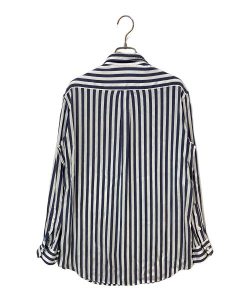 DEUXIEME CLASSE（ドゥーズィエム クラス）DEUXIEME CLASSE (ドゥーズィエム クラス) ワイヤーウォッシュ シャツ ホワイト×ネイビー サイズ:-の古着・服飾アイテム