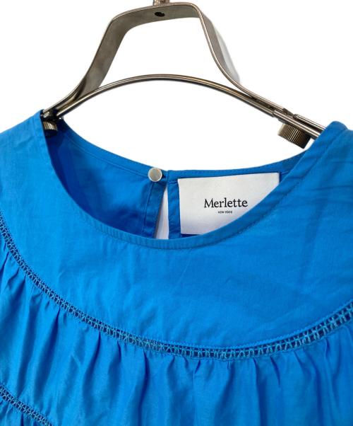 merlette（マーレット）merlette (マーレット) ティアードブラウス ブルー サイズ:XSの古着・服飾アイテム