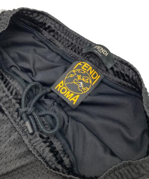 FENDI（フェンディ）FENDI (フェンディ) サイドラインメッシュロングパンツ ブラック サイズ:Mの古着・服飾アイテム